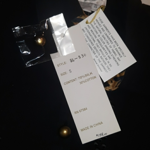 Great Cavalier nwt vintage 70% silk leopard print - Picture 3 of 3